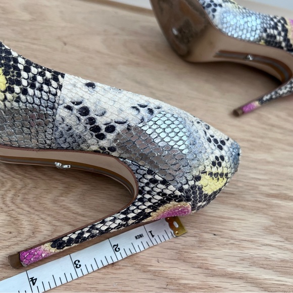 Sam Edelman Danna Lilac yellow snake print high heel 6.5 - Picture 10 of 10
